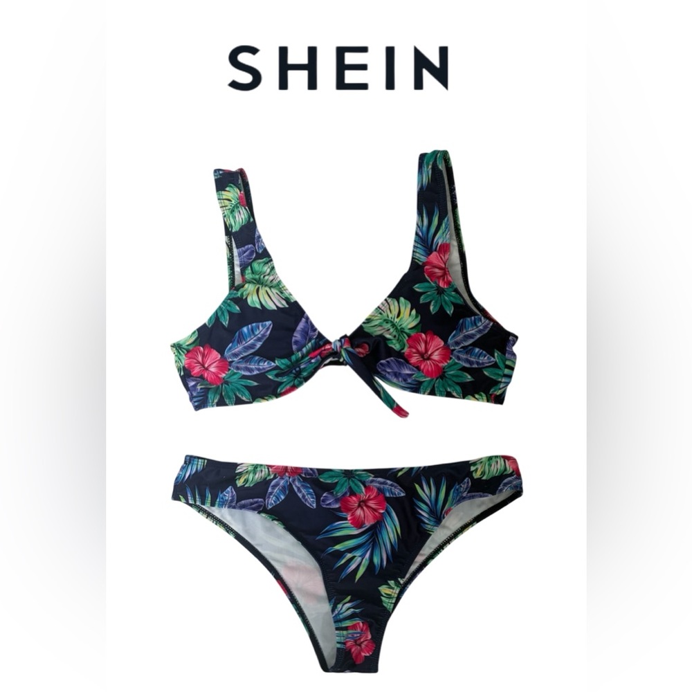 WOMEN’S BIKINI TROPICAL PRINT SHEIN TWO PIECE